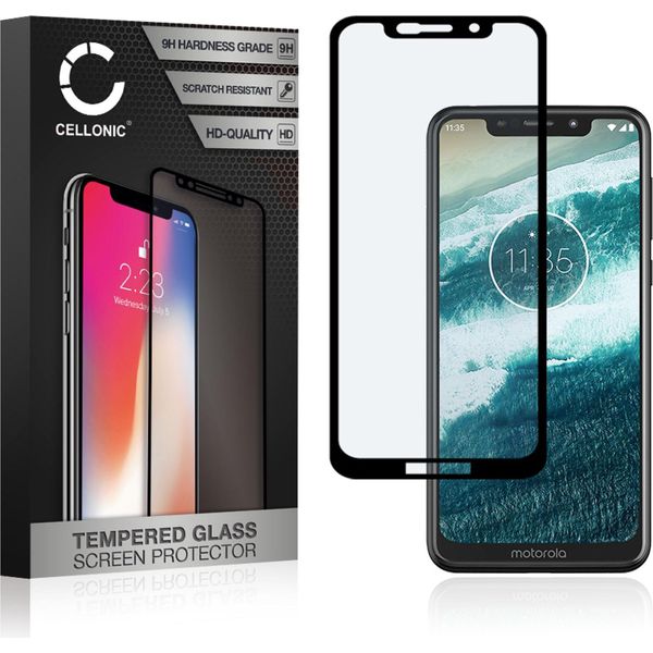 Vetro Temperato 9H Cellonic Compatibile Con Motorola One (P30 Play) (3D Full Cover 9H, Screen Protector Glass Pellicola Protettiva Per Telefono Smartphone-image