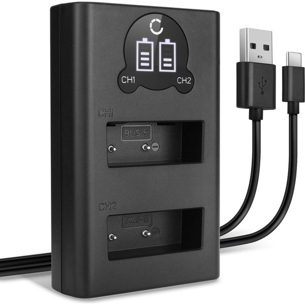 Cellonic Caricatore Doppio BLS-5 BLS-50 BLS-1 Smart E Veloce Compatibile Con Caricabatterie Dual BCS-1 BCS-5 Di Ricarica-image
