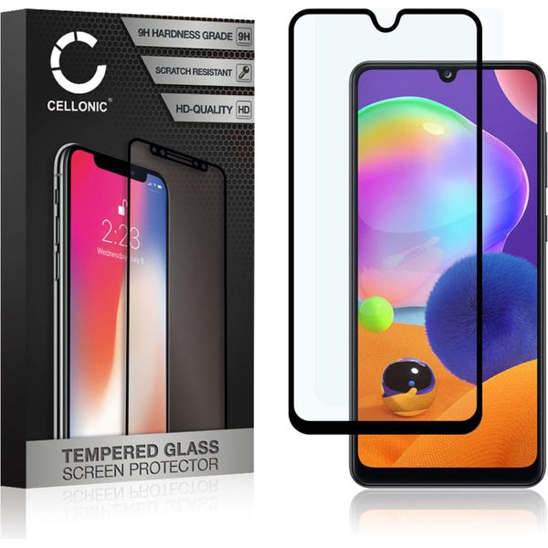 Vetro Temperato 9H Cellonic Compatibile Con Samsung Galaxy A31 (SM-A315) (3D Case-Friendly 9H, Screen Protector Glass Pellicola Protettiva Per Telefono Smartphone-image