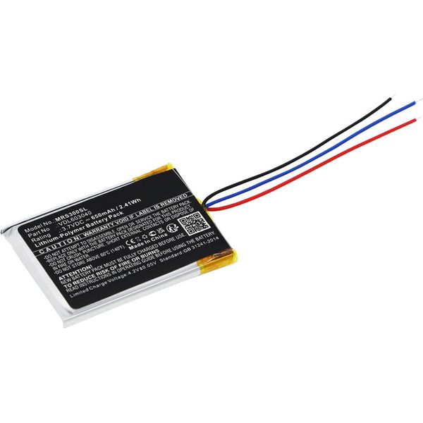 Subtel, Batteria Per Cuffie Compatibile Con Marshall Major 3, Monitor, Major Ii (650Mah, 3.8V) Batteria Di Ricambio VDL603040-image