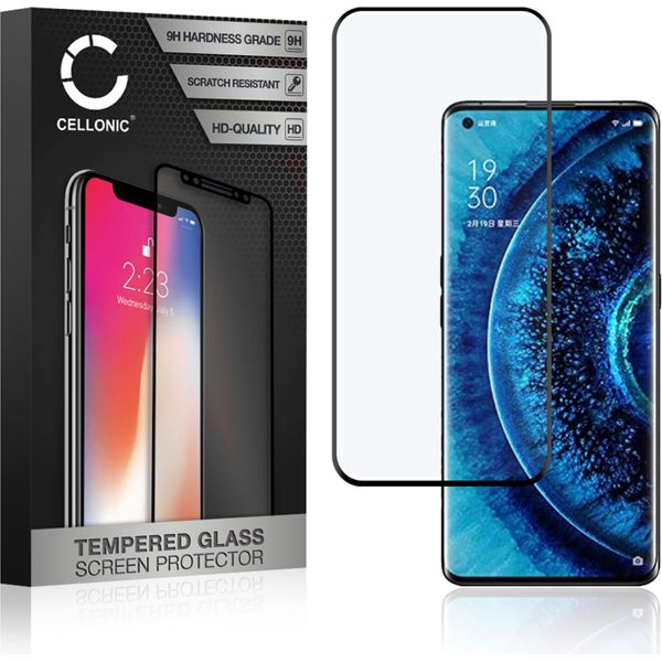 Vetro Temperato 9H Cellonic Compatibile Con Oppo Find X2 / Find X2 Pro (3D Full Cover 9H, Screen Protector Glass Pellicola Protettiva Per Telefono Smartphone-image