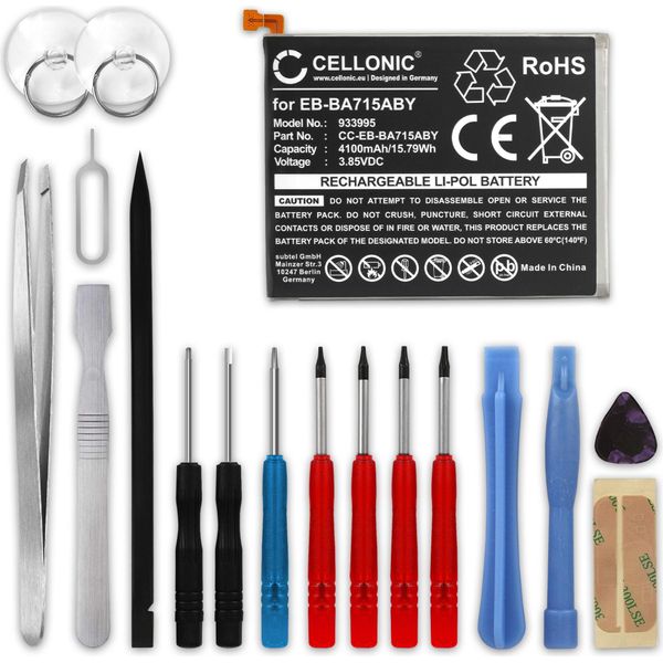 Cellonic Set Batteria Di Ricambio EB-BA715ABY 4100Mah + Cacciaviti E Strumenti Compatibile Con Samsung Galaxy A71 (SM-A715) Sostituzione Per Smartphone-image