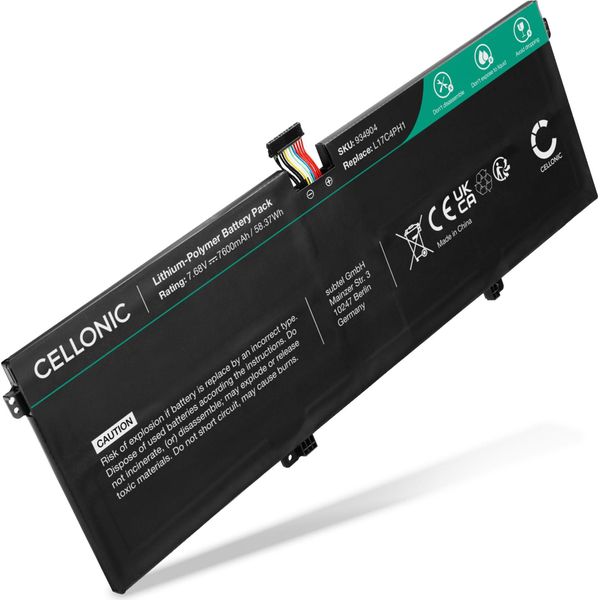 Cellonic Batteria Compatibile Con Lenovo Yoga C930-13IKB 7600Mah 7.68V Ricambio Per Portatili, Notebook, Laptop-image