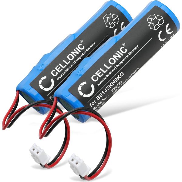 Cellonic, Batteria Per Altoparlante Compatibile Con Croove Voice Amplifier (2600Mah, 3.7V) 2X Batteria Di Ricambio B0143KH9KG-image