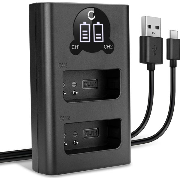 Cellonic Caricatore Doppio BCN-1 Smart E Veloce Compatibile Con Caricabatterie Dual BLN-1 Di Ricarica-image