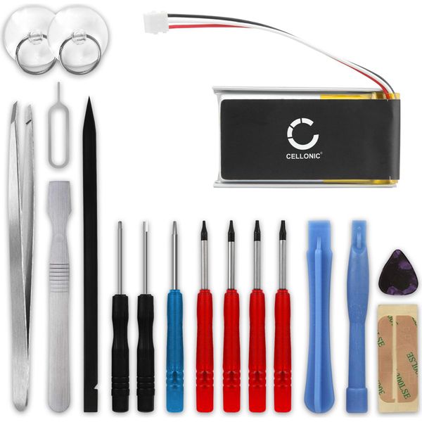 Cellonic, Batteria Compatibile Con Flir One Pro (450Mah, 3.7V) + Set Di Strumenti 17Pz Batteria Di Ricambio SDL702035-image