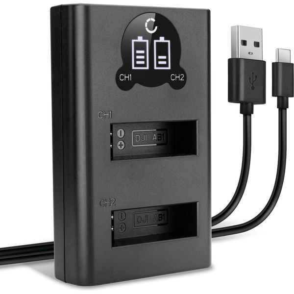 Cellonic Caricatore Doppio AB1, P01, PT1 Smart E Veloce Compatibile Con Caricabatterie Dual Di Ricarica-image
