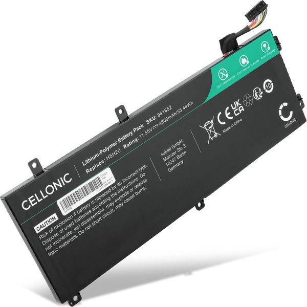 Cellonic Batteria Sostitutiva Dell Xps 15 9570 / Xps 15-9560 / Xps 15 9550 Per Portatile Laptop, Capacità: 4800Mah 11.55V-image