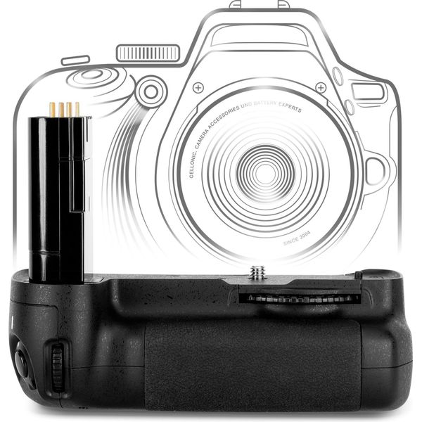 Cellonic Impugnatura MB-D200 Compatibile Con Battery Grip Per Fotocamera Fotografia Verticale Multifunzione Portabatterie En-El3E-image