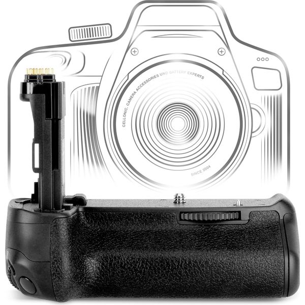 Cellonic Impugnatura BG-E14 Compatibile Con Battery Grip Per Fotocamera Fotografia Verticale Multifunzione Portabatterie-image