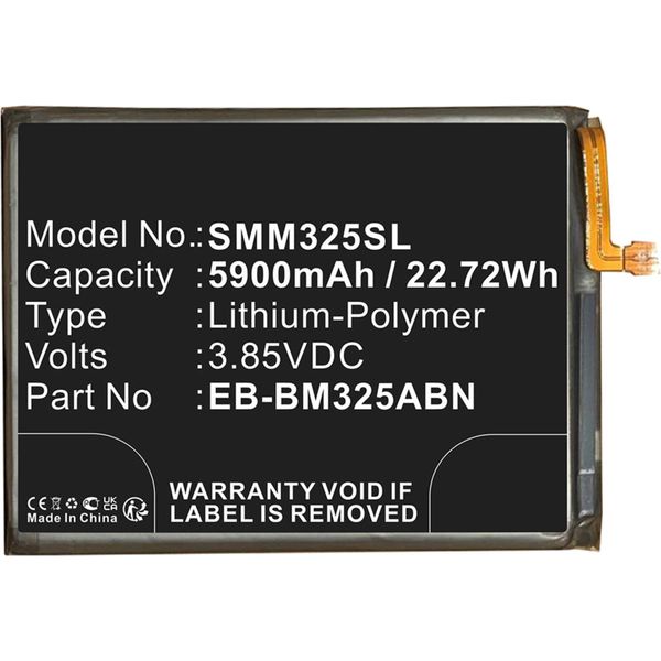 Cellonic Batteria EB-BM325ABN Compatibile Con Samsung Galaxy M32 (SM-M325) Ricambio Da 5900Mah Sostituzione Per Smartphone Telefono Cellulare-image