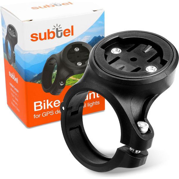 Supporto Manubrio Bici Subtel – Staffa Per Gps E Ciclocomputer – Compatibile Con Garmin Edge, Sigma Sport Rox, Bryton Rider – Per Manubrio Ø 25Mm A 35Mm – Nero-image