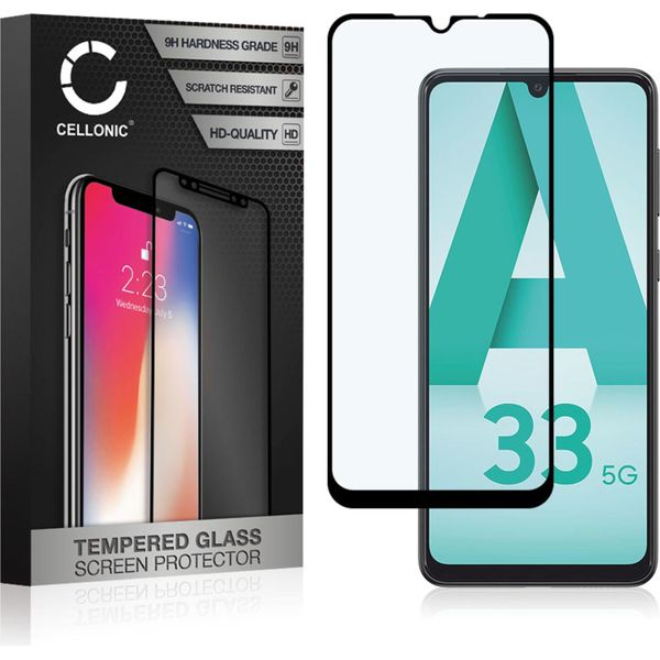 Vetro Temperato 9H Cellonic Compatibile Con Samsung Galaxy A33 (SM-A336) (3D Case-Friendly 9H, Screen Protector Glass Pellicola Protettiva Per Telefono Smartphone-image