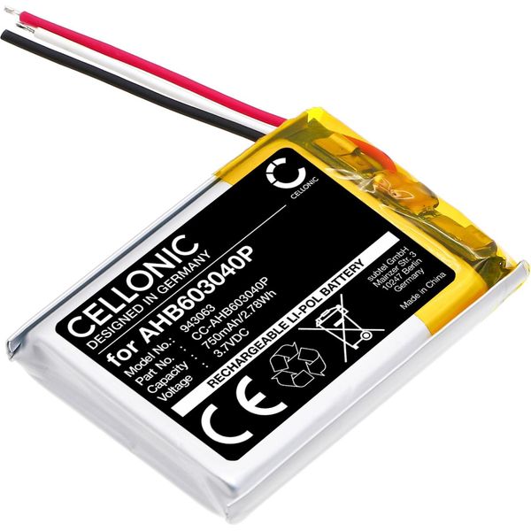 Cellonic, Batteria Per Cuffie Compatibile Con Kef Mu7 (750Mah, 3.7V) 1X Batteria Di Ricambio AHB603040P-image
