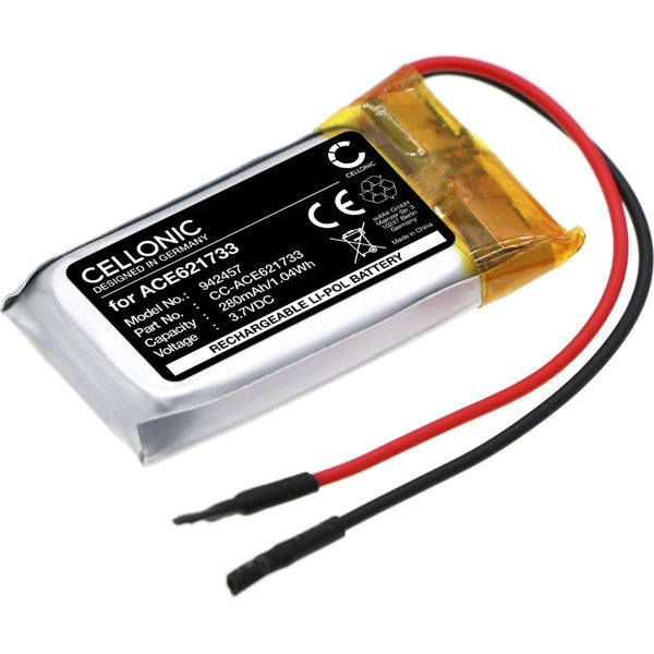 Cellonic, Batteria Per Cuffie Compatibile Con Sony Linkbuds, WH-CH510, WH-CH500 (280Mah, 3.7V) Batteria Di Ricambio ACE621733-image