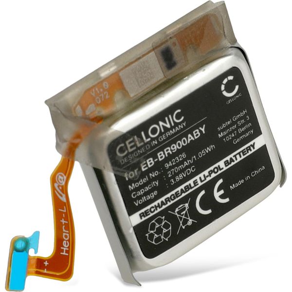 Cellonic, Batteria Per Smartwatch E Braccialetto Fitness Compatibile Con Samsung Galaxy Watch 5 - 40Mm (270Mah, 3.88V) Batteria Di Ricambio EB-BR900ABY-image