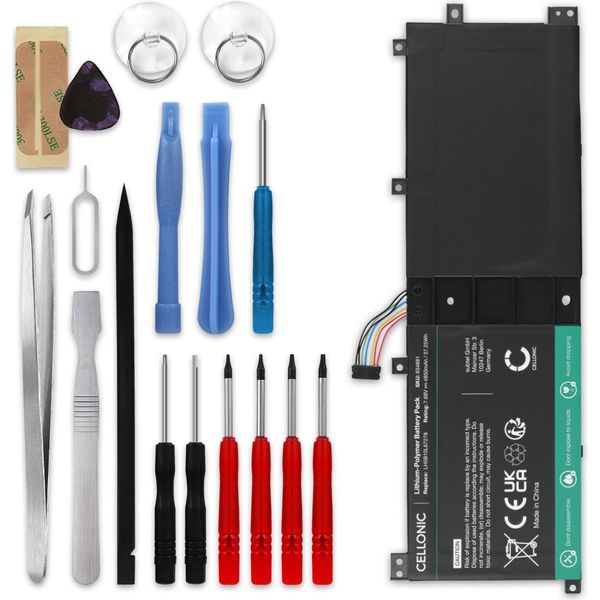 Subtel Batteria Compatibile Con Lenovo Miix 510-12IKB, Miix 510-12ISK, Miix 520-12IKB 4850Mah 7.68V + Set Di Strumento Ricambio Per Portatili, Notebook, Laptop-image