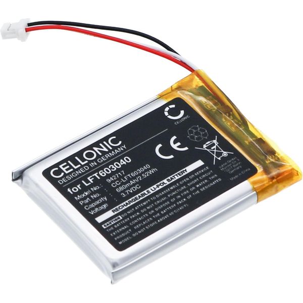 Cellonic, Batteria Per Cuffie Compatibile Con Philips TAPH805 (680Mah, 3.7V) Batteria Di Ricambio LFT603040-image