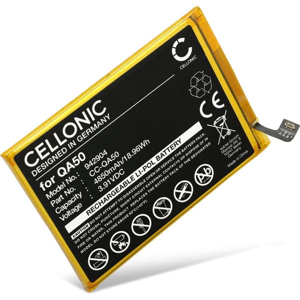 Cellonic Batteria Compatibile Con Motorola Moto G24 Power 4G, XT2425, QA50 3.91V Ricambio Per Telefono Cellulare Smartphone (3.91V 4850Mah)-image