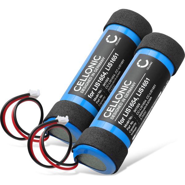 Cellonic, Batteria Per Console Di Gioco Compatibile Con Sony Playstation PS4 Move Motion Controller Versio (3.7V, 2600Mah ) 2 Pezzi-image