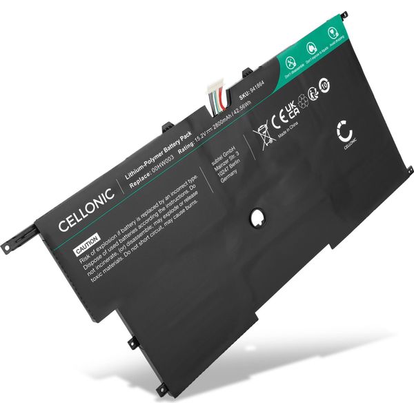 Cellonic Batteria Compatibile Con Lenovo Thinkpad X1 Carbon Gen 2, Thinkpad X1 Carbon Gen 3, Thinkpad X1 Carbon Touch 2800Mah 15.2V Ricambio Per Portatili, Notebook, Laptop-image