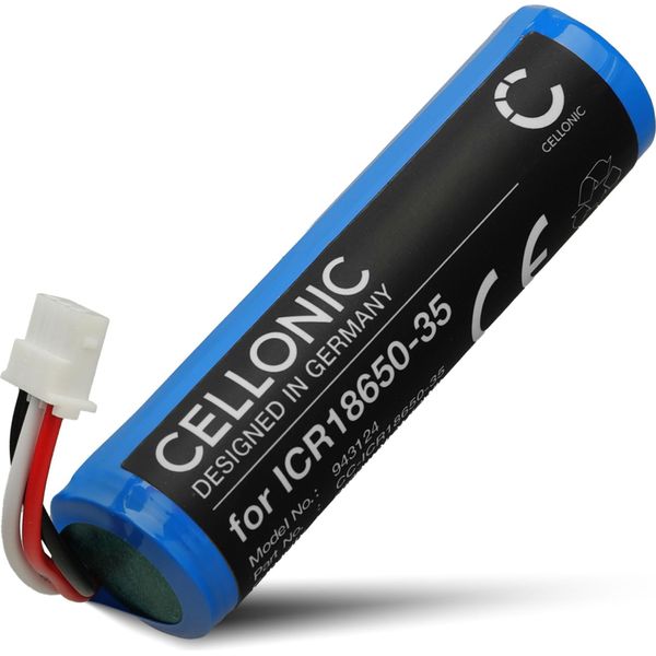 Cellonic, Batteria Per Torcia Compatibile Con Petzl Nao, Nao Plus (2600Mah, 3.7V) 2X Batteria Di Ricambio ICR18650-35-image