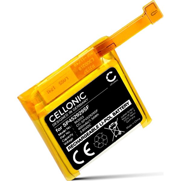 Cellonic, Batteria Per Smartwatch E Braccialetto Fitness Compatibile Con Ticwatch Pro, Pro 4G (400Mah, 3.85V) Batteria Di Ricambio SP452929SF-image