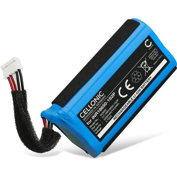 Cellonic, Batteria Per Altoparlante Compatibile Con Teufel Rockster Go 2 (5200Mah, 3.7V) Batteria Di Ricambio GSP1029102A-image