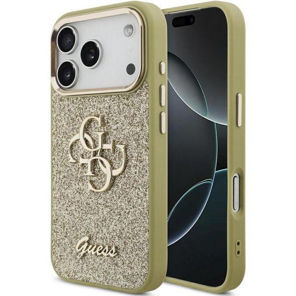 Etui Guess Fixed Glitter Big 4G Metal Frame Do Iphone 17 Pro ZłOty-image