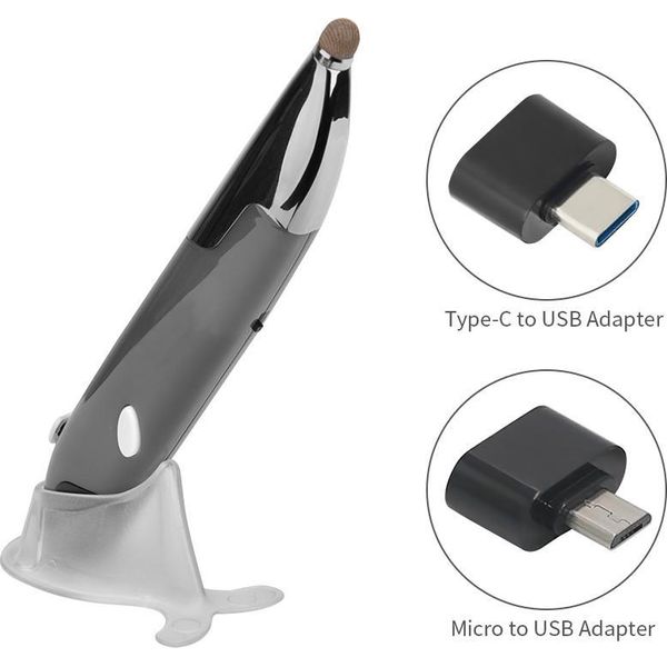 PR-06 2.4Ghz Wireless Optical Touch-Pen Mouse 800/1200/1600DPI Penna Mouse Senza Fili Con Funzione Stilo Scrittura A Mano Topi Ergonomici Per Pc Laptop Computer-image