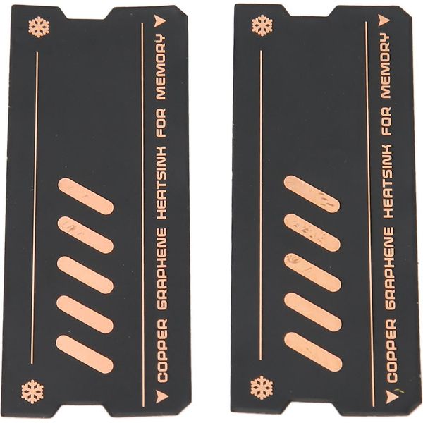 Dissipatore Di Calore Di Raffreddamento Della Memoria Dissipatore Di Calore Di Rame Durevole Stabile A Conduzione Rapida In Grafene Per La Memoria Del Computer Portatile DDR4 DDR5 2Pcs-image