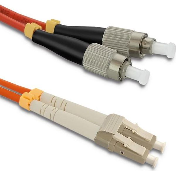 Qoltec Glasfaser-Patchkabel Lc/Upc - Fc/Upc | Multimode | 50/125 | OM2 | Duplex | 5 M-image