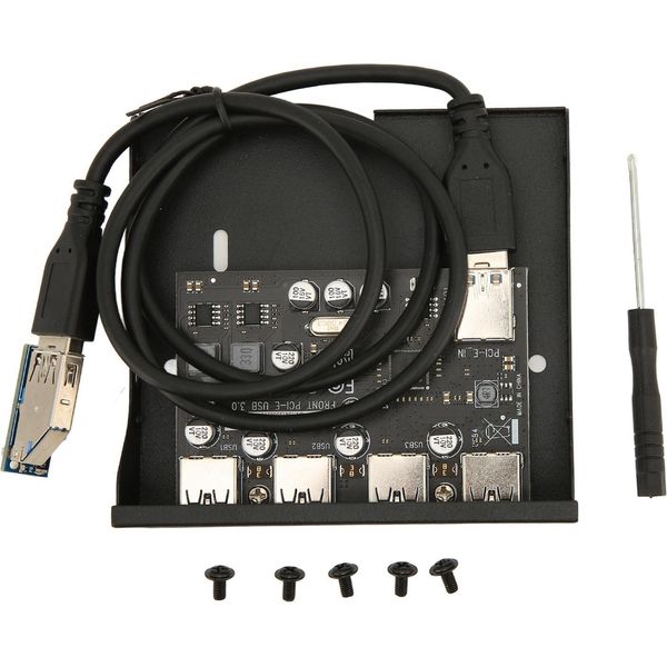 Pcie A Usb 3.0 Pannello Frontale Pc 4 Porte 5Gbps Pcie Usb Adapter Supporto Hot Swap 3,5 Pollici USB3.0 Pannello Frontale Per Windows-image