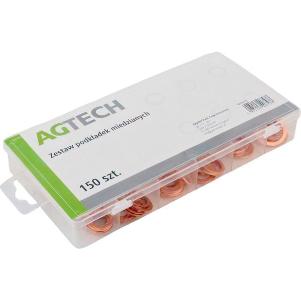 Set Di Rondelle In Rame 150 Pezzi Di Varie Dimensioni Da Fi 5 A 17,5 Mm-image