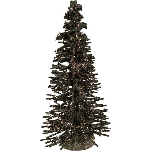 Clayre & Eef Decorazione Natalizia Figura Albero Di Natale Ø 14X25 Cm Legno Verde-image