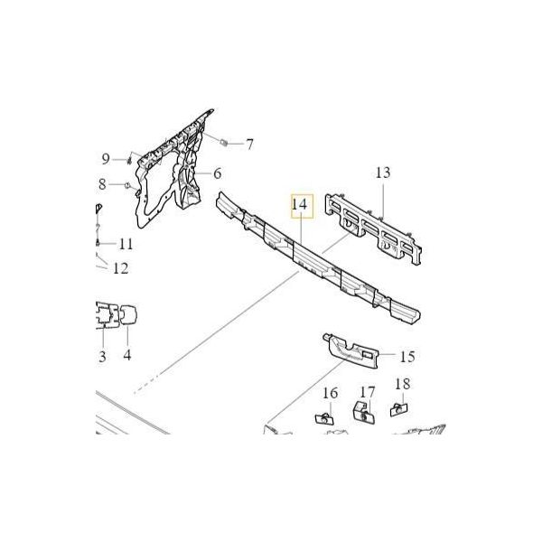 Volvo V90 V90CC Staffa Ammortizzatore Paraurti Posteriore Oe-image