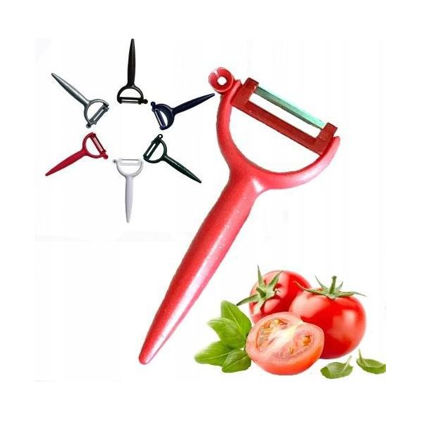 Pelapatate Orizzontale Per Frutta E Verdura, Lama In Acciaio Inox, Raschietto Affilato-image