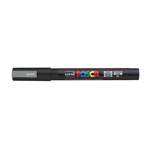 Uni-Ball® 186582 Marcatore A Pigmenti Posca - 0,9 - 1,3 Mm, Argento-image