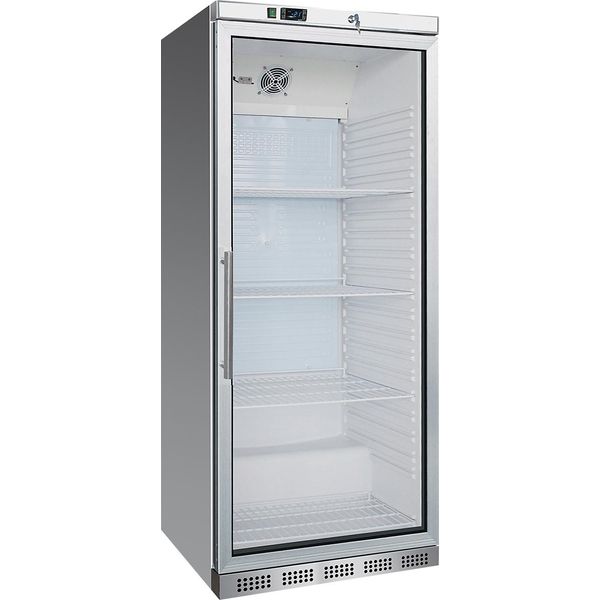 Frigorifero LX600G Con 1 Porta In Vetro - Raffreddamento A Convezione, 605 Litri, Acciaio Inox-image