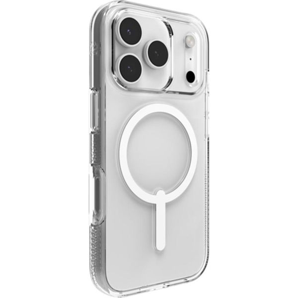 Custodia Per Iphone 17 Pro, Zagg Crystal Palace Snap Con Magsafe, Trasparente E Bianca-image