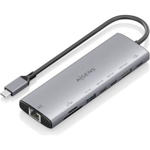 Aisens ASUC-8P033-GR, Cavo, Usb 3.2 Gen 1 (3.1 Gen 1) Type-C, 100 W, 10,100,1000 Mbps, Ieee 802.3, Ieee 802.3Ab, Ieee 802.3Az, Ieee 802.3U, Ieee 802.3X, ŠEdá-image