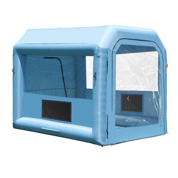 Vevor Cabina Di Verniciatura Gonfiabile, 3,9 X 2,4 X 2,4 M Cabina Di Verniciatura Gonfiabile, Con Soffiante Da 550 W E Sistema Di Filtraggio Dell'aria, Cabina Di Verniciatura Portatile Per Auto Per La Verniciatura Di Moto, Biciclette Piccoli Mobili-image