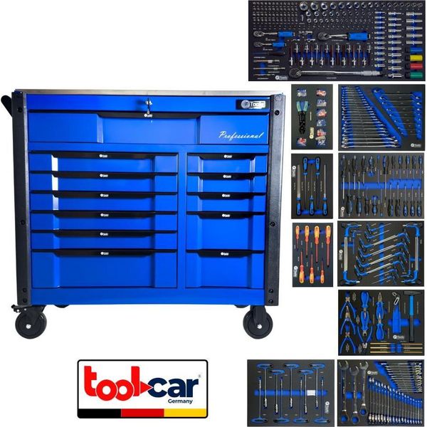 Carrello Da Officina Riempito E Attrezzato - 12 Cassetti, Heavy Duty, Xxl-image