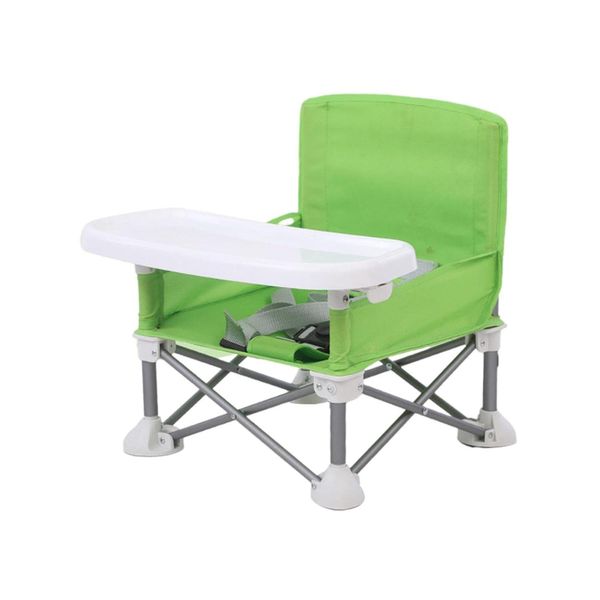 Seggiolone Pieghevole Con Vassoio, Seggiolino A Partire Da 6 Mesi, Seggiolone Con Borsa Portaoggetti - Bibiseat Verde-image