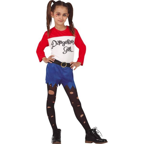 Costume Guirca Ragazza Pazza E Pericolosa 10-12 Anni 10-12 Anni-image