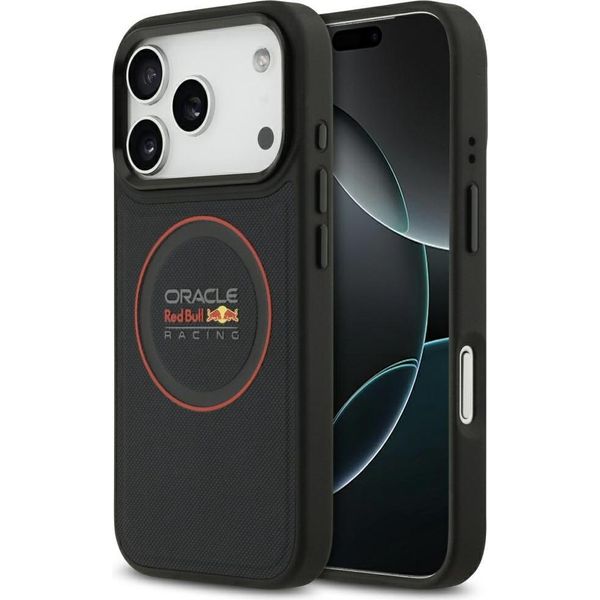 Etui Red Bull Anello Rosso A Maglia E Pulsanti In Metallo Magsafe Per Iphone 17 Pro Granatowy-image