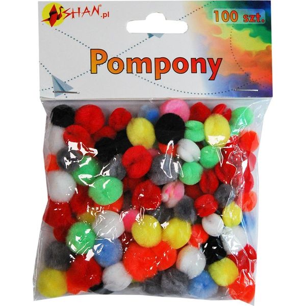 Mix Di Pompon Colorati Arcobaleno 100 Pz Shan SP22-image