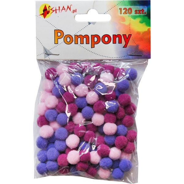 Pompons Colorati Mix Viola 120 Pz Shan SP03-image