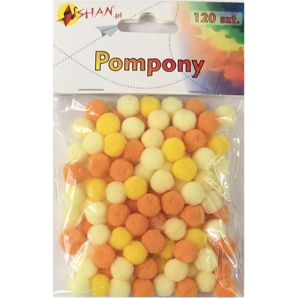 Miscela Di Pompons Colorati 120 Pezzi 1 Cm Shan SP06-image