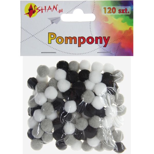 Miscela Di Pompons Colorati 120 Pezzi 1 Cm Shan SP05-image